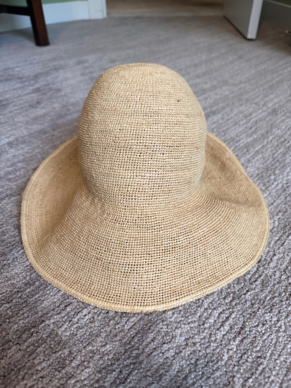 Janessa Leone Teagan Bucket Raffia Sun Hat - Beige